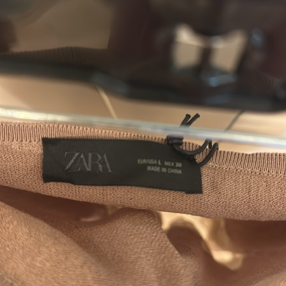 NWT Zara sequin knit lace mini skirt - Picture 7 of 7